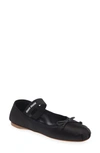 Miu Miu Satin Ballet Flats In Black