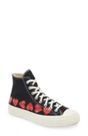 COMME DES GARÇONS X CONVERSE GENDER INCLUSIVE CHUCK TAYLOR® HEART HIGH TOP SNEAKER