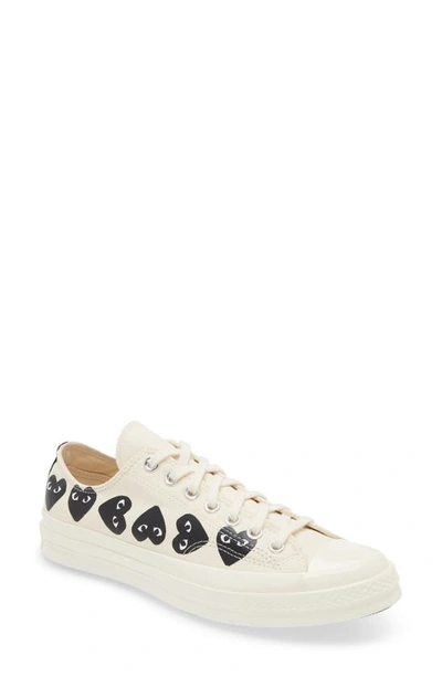 Comme Des Garçons Multi Heart Low Top In White