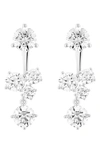 LIGHTBOX 3.29-CARAT LAB CREATED DIAMOND CLUSTER EARRING ENHANCER