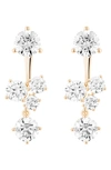 Lightbox 3.29-carat Lab Created Diamond Cluster Earring Enhancer In 14k Yellow Gold