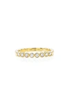 Ef Collection Bezel Diamond Stackable Ring In 14k Yellow Gold