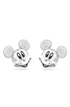 Swarovski X Disney® 100 Mickey Mouse Stud Earrings In Silver