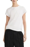 Rag & Bone The Slub Back Pleat Organic Cotton Top In White