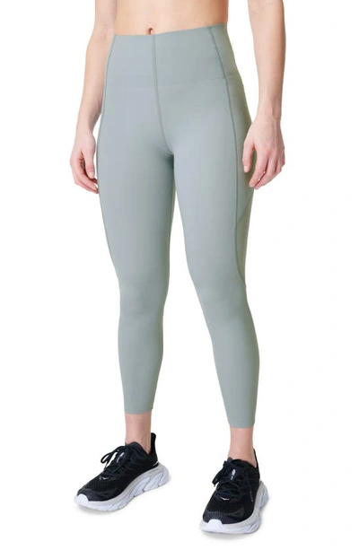Sweaty Betty Aerial Power Ultra Sculpt High-rise 7/8 Stretch-jersey Leggings In Vapour Blue