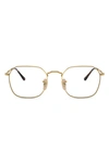 Ray Ban Jim 53mm Irregular Optical Glasses In Gold Flash