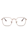 Ray Ban Jim 53mm Irregular Optical Glasses In Rose Gold