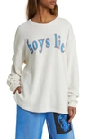 BOYS LIE ELECTRIC LOVE LONG SLEEVE THERMAL KNIT GRAPHIC T-SHIRT