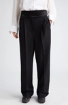 Stella Mccartney Wide-leg Wool Tuxedo Trousers In Black