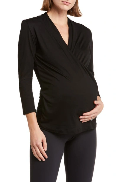 Accouchée Pure Maternity/nursing Top In Black