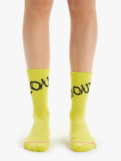 Mother Baby Steps Lom Sulphur/black Loud Mouth Socks In White