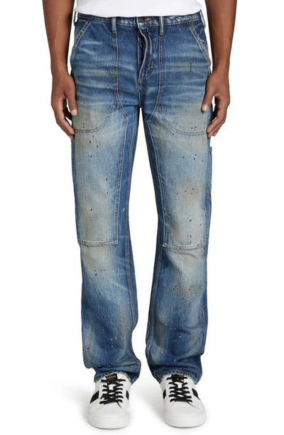 Prps Men's Build Splatter Carpenter Jeans In Vintage Indigo
