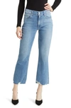 LE JEAN BELLA CHEW HEM ANKLE FLARE JEANS