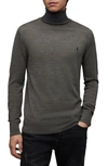 Allsaints Slim Fit Turtleneck Wool Sweater In Monument Grey