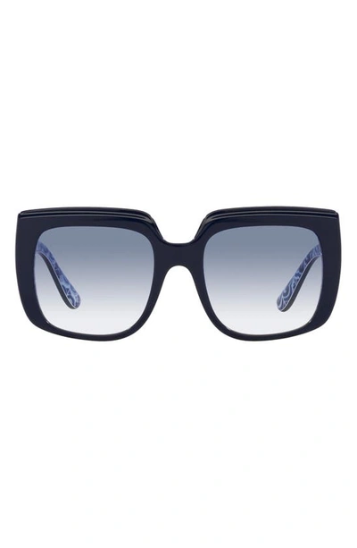 Dolce & Gabbana Oversized Square-frame Sunglasses In Blue