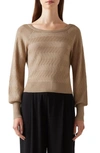 Lk Bennett Goldie Metallic Sweater In Gold