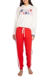 Pj Salvage Cozy Vibe Peachy Pajamas In Bright White
