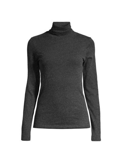 Majestic Women's Turtleneck Pullover Top In Anthracite