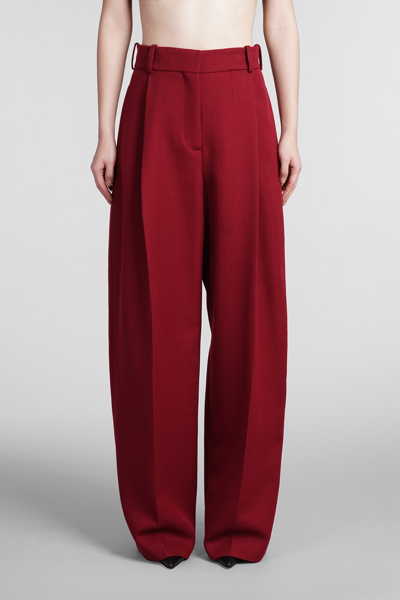 Tommy Hilfiger Trousers In Bordeaux Wool In Red