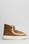 MOU ESKIMO SNEAKER BOLD LOW HEELS ANKLE BOOTS IN LEATHER COLOR LEATHER