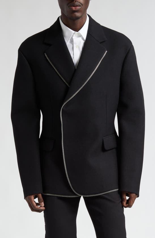 Off-White Shibori jacquard belted blazer - Black