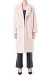 Grey Lab Women's Oversize Single-breasted Long Coat In Heather Blush