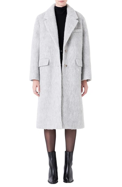 Grey Lab Women's Oversize Single-breasted Long Coat In Heather Grey