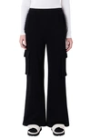 Grey Lab Women's Wide Knit Pants With Pockets In Black