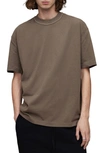 Allsaints Isac Oversized Crew Neck T-shirt In Green