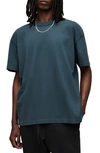 Allsaints Isac Oversized Crew Neck T-shirt In Universe Blue