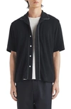 Rag & Bone Men's Avery Terry Button-front Shirt In Black