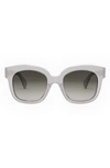 Celine Glittery Bold Acetate Square Sunglasses In Grey Gradient Smoke