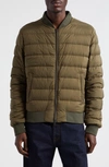 Herno L'aviatore Quilted Nylon Down Jacket In Green