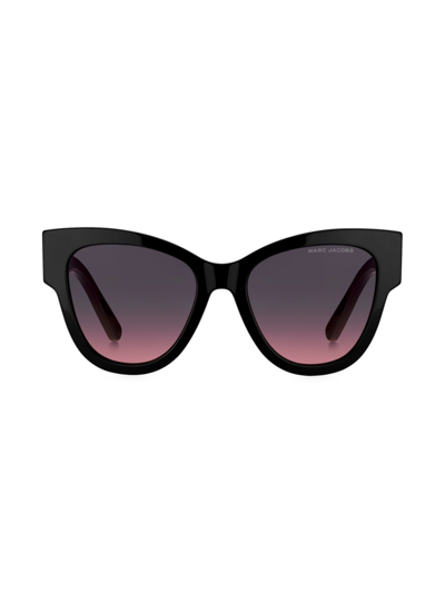 Marc Jacobs Women's Marc 697/s 53mm Cat-eye Sunglasses In Black