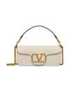 Valentino Garavani Women's  Locò Calfskin Shoulder Bag In Light Ivory