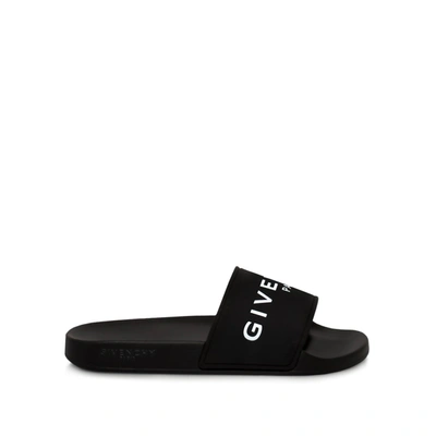 GIVENCHY LOGO FLAT SANDAL WITH RAISED