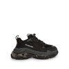 Balenciaga Black Triple S Clear Sole Sneakers