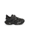 Balenciaga Track Rubber And Mesh Sneakers In Black