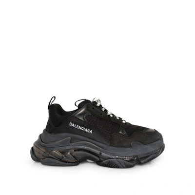 BALENCIAGA WOMEN'S TRIPLE S CLEAR SOLE SNEAKERS