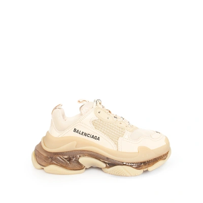 Balenciaga Triple S Clear Sole Sneaker In Nude