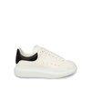Alexander Mcqueen Leopard Sole Suede Heel Tab Leather Sneakers