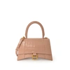 Balenciaga Hourglass Small Croco Embossed Bag