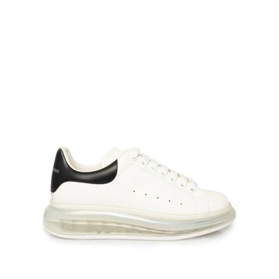 Alexander Mcqueen Larry Transparent Sole Sneaker In White,black