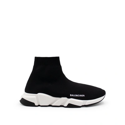 Balenciaga Speed Recycled Knit Sneaker In Black