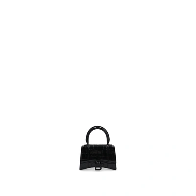Balenciaga Hourglass Mini Croco Embossed Bag