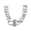 Givenchy G Chain Lock Small Silver Bracelet