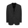 We11 Done We11done Black Oversized Logo Blazer