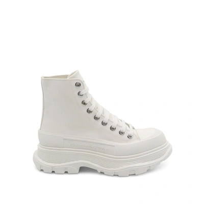 Alexander Mcqueen Women's Tread Slick Canvas Lace-up Boots