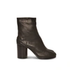 Maison Margiela Ankle Block Heel Round Toe Boots In Black