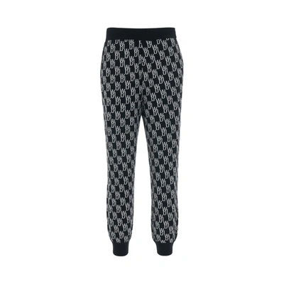 WE11 DONE WOMEN'S MONOGRAM KNIT JACQUARD TROUSER